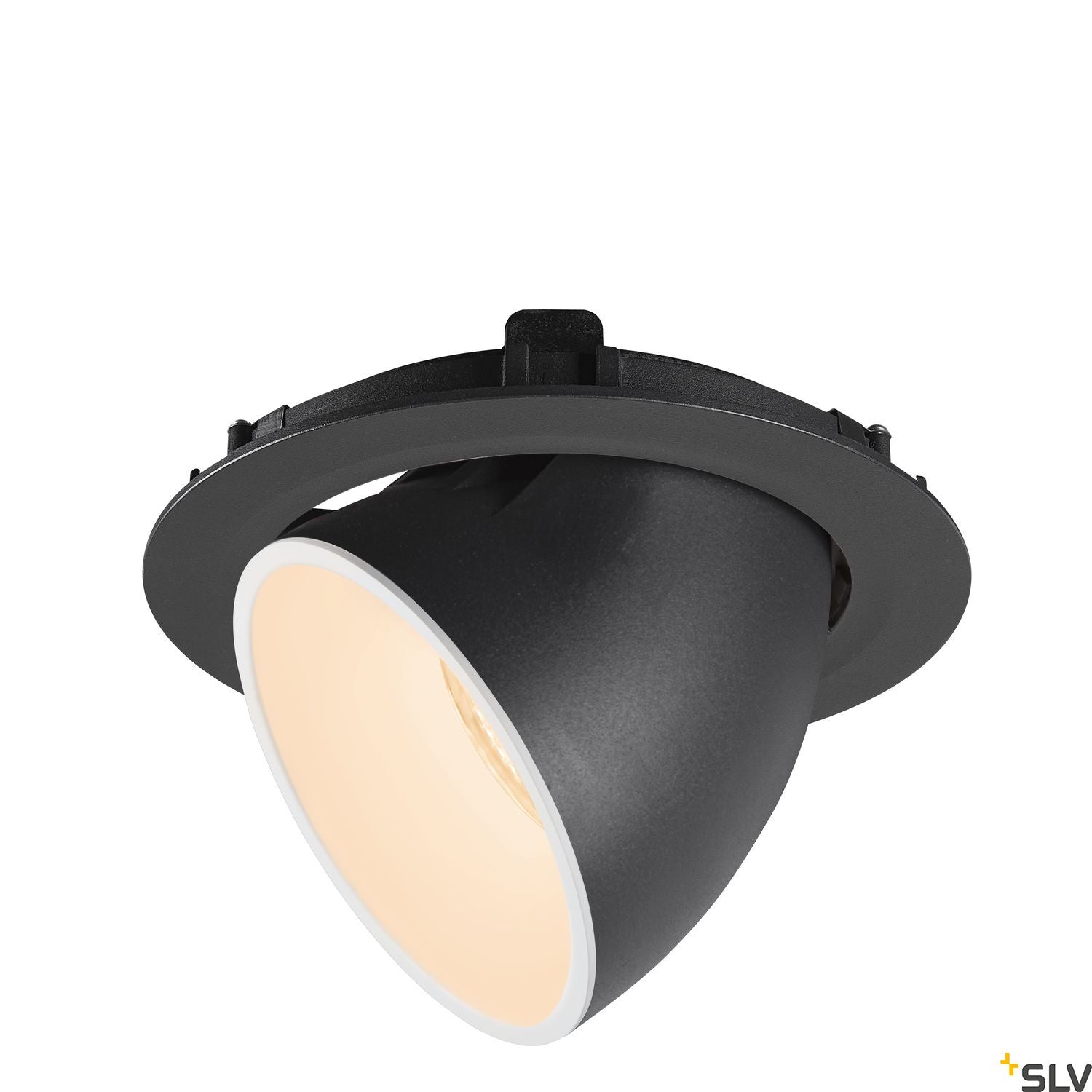 SLV NUMINOS® GIMBLE XL, Deckeneinbauleuchte schwarz / weiß 2700K 20°