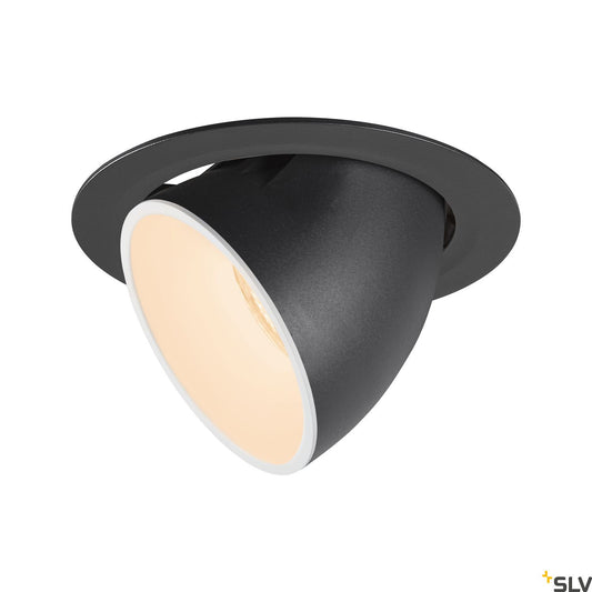SLV NUMINOS® GIMBLE XL, Deckeneinbauleuchte schwarz / weiß 2700K 40°