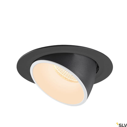 SLV NUMINOS® GIMBLE XL, Deckeneinbauleuchte schwarz / weiß 2700K 55°