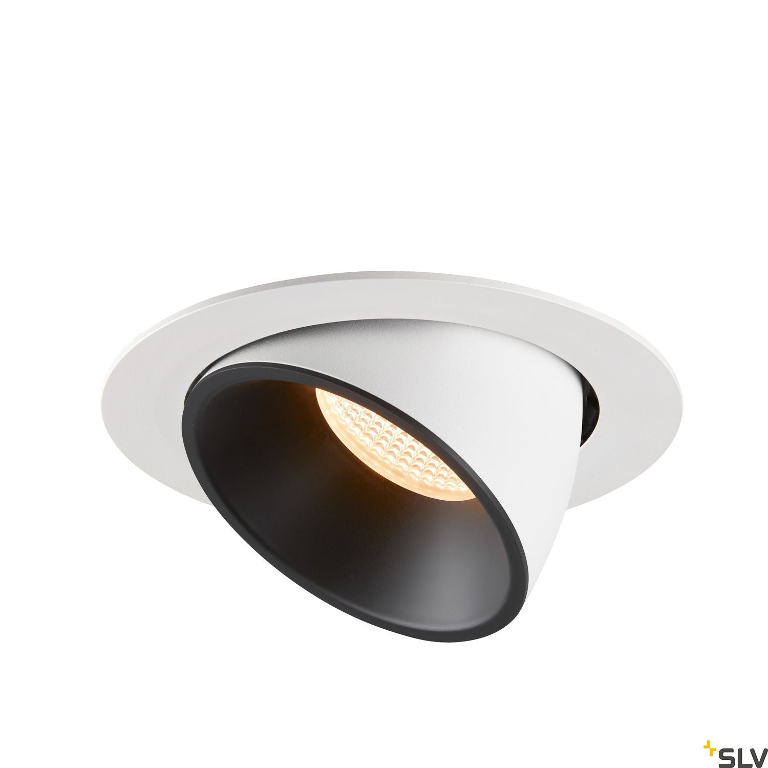 SLV NUMINOS® GIMBLE XL, Deckeneinbauleuchte weiß / schwarz 2700K 20°