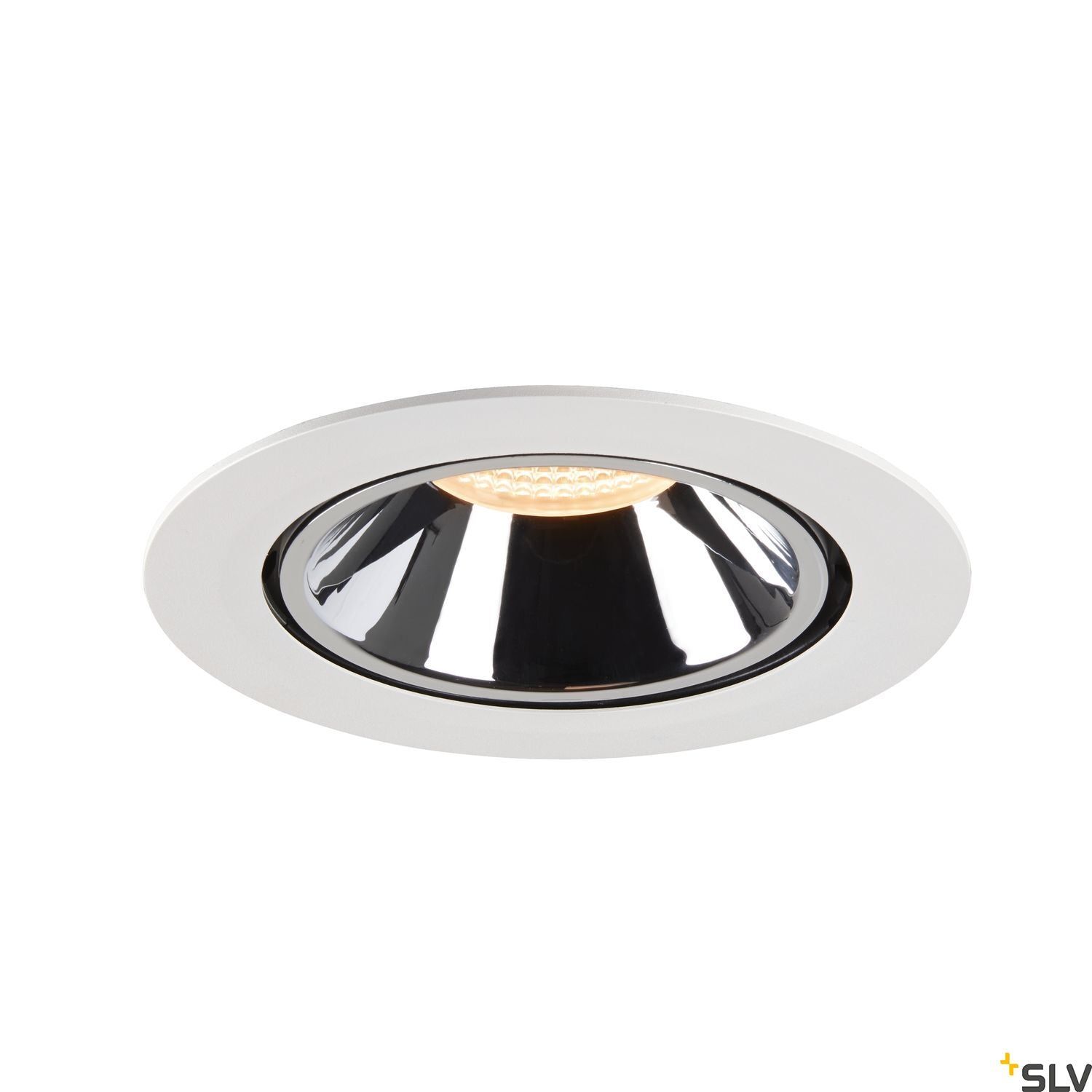 SLV NUMINOS® GIMBLE XL, Deckeneinbauleuchte weiß / chrom 2700K 20°
