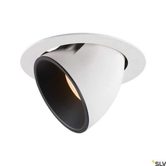 SLV NUMINOS® GIMBLE XL, Deckeneinbauleuchte weiß / schwarz 2700K 40°