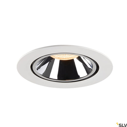 SLV NUMINOS® GIMBLE XL, Deckeneinbauleuchte weiß / chrom 2700K 40°