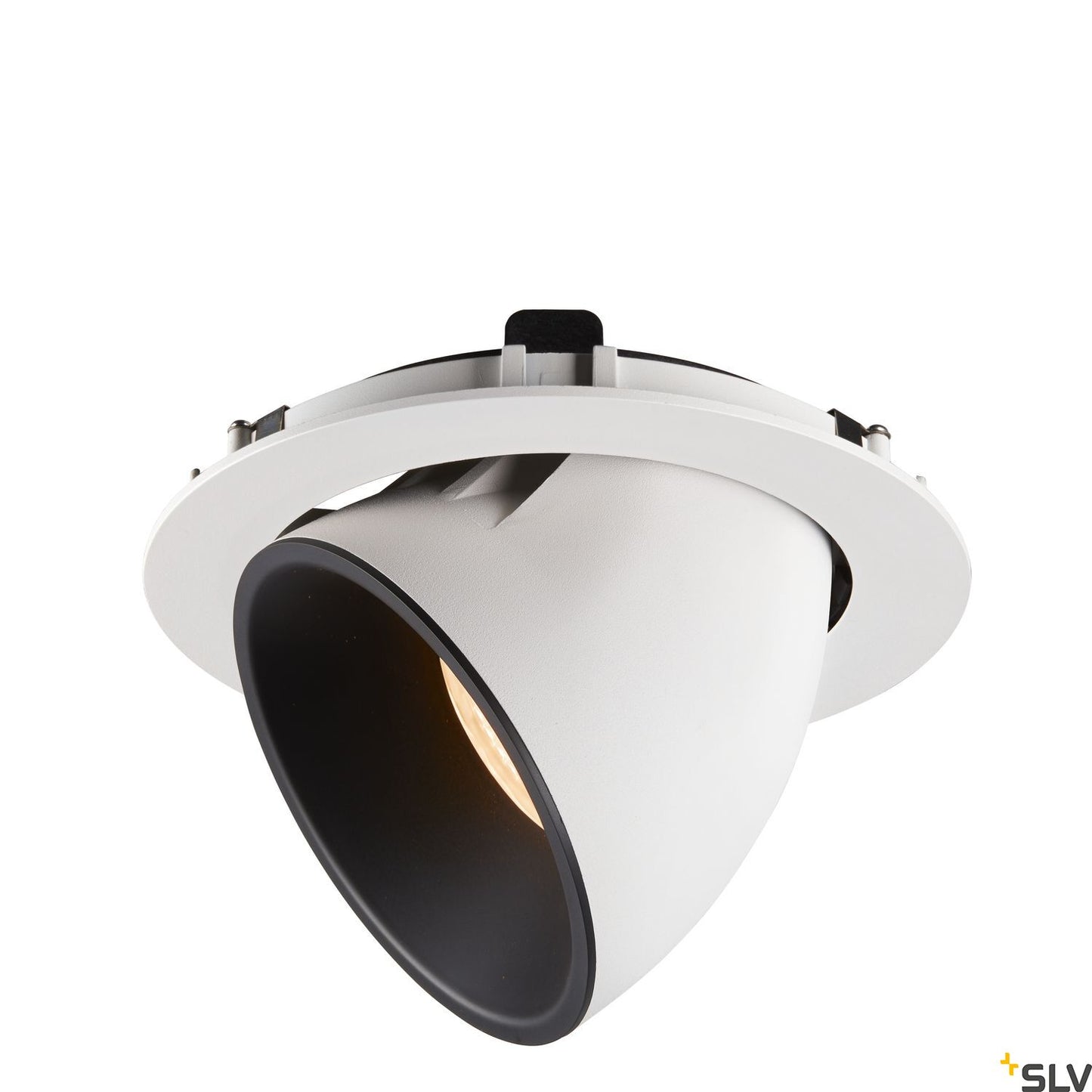 SLV NUMINOS® GIMBLE XL, Deckeneinbauleuchte weiß / schwarz 2700K 55°