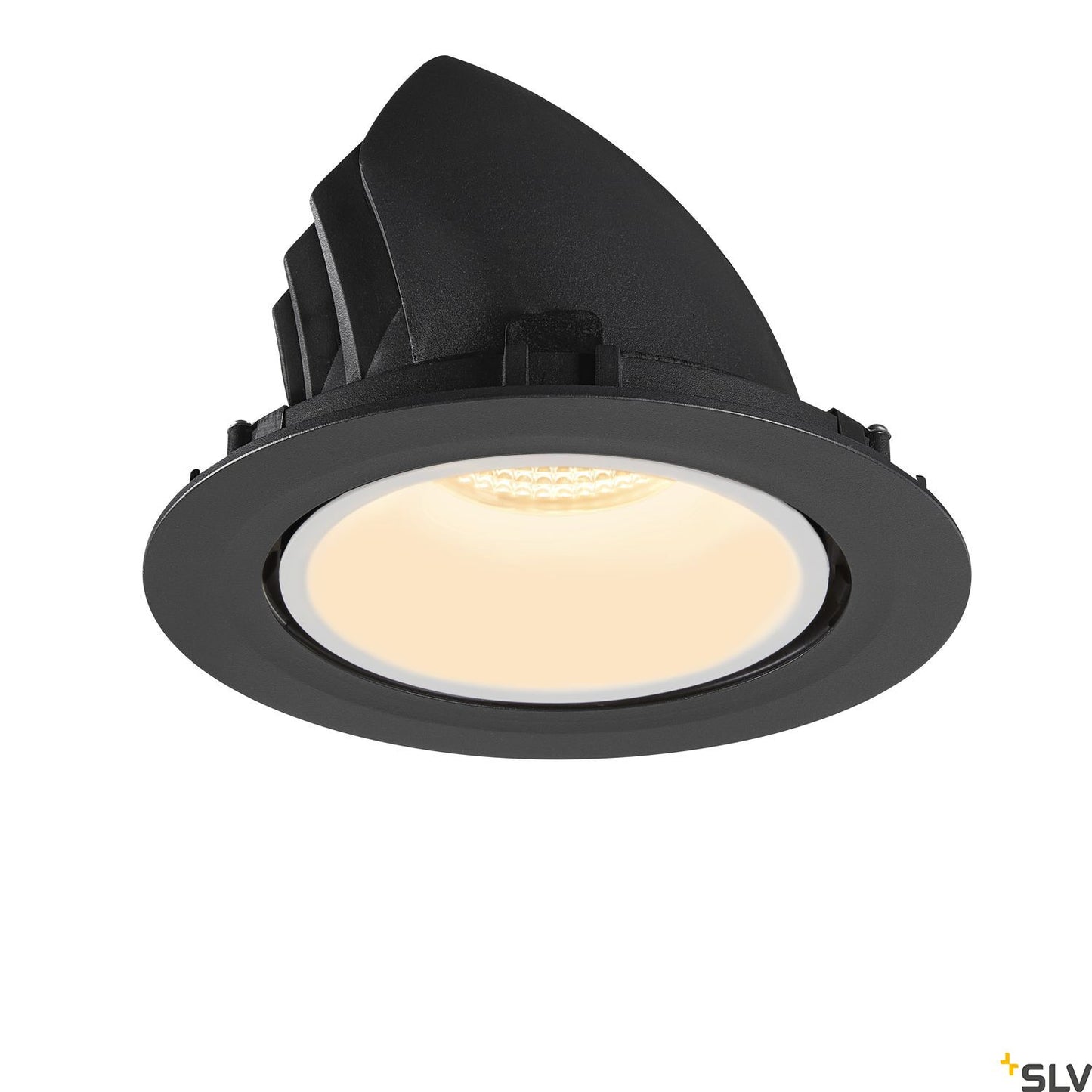 SLV NUMINOS® GIMBLE XL, Deckeneinbauleuchte schwarz / weiß 3000K 20°