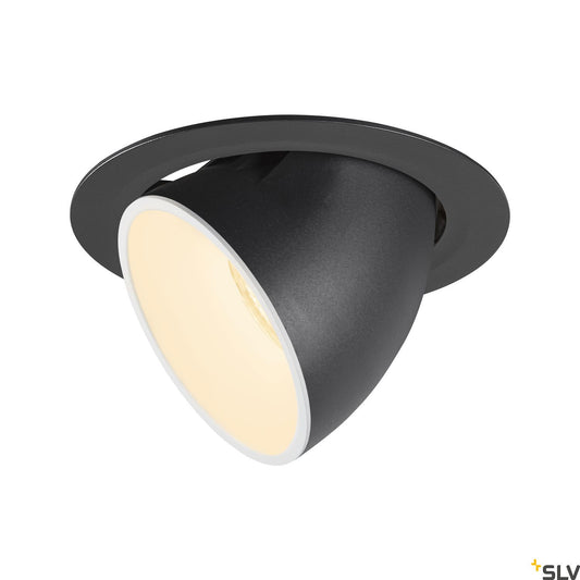 SLV NUMINOS® GIMBLE XL, Deckeneinbauleuchte schwarz / weiß 3000K 40°