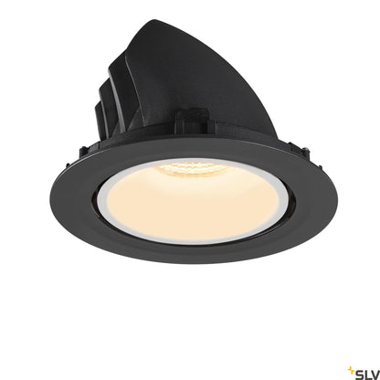 SLV NUMINOS® GIMBLE XL, Deckeneinbauleuchte schwarz / weiß 3000K 40°