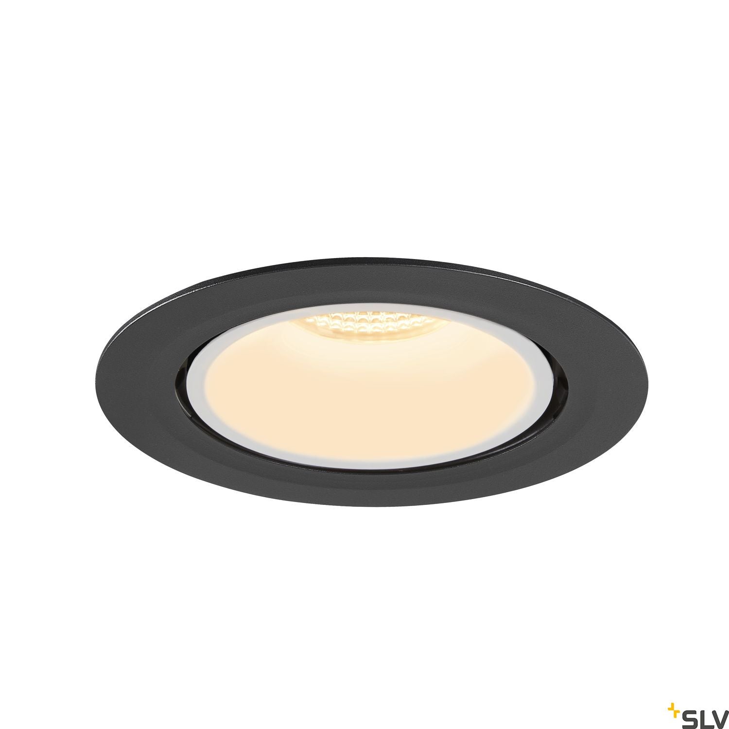 SLV NUMINOS® GIMBLE XL, Deckeneinbauleuchte schwarz / weiß 3000K 55°