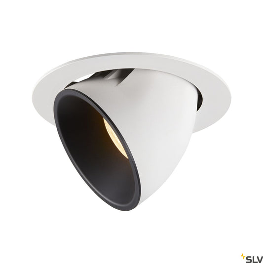 SLV NUMINOS® GIMBLE XL, Deckeneinbauleuchte weiß / schwarz 3000K 40°