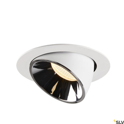 SLV NUMINOS® GIMBLE XL, Deckeneinbauleuchte weiß / chrom 3000K 40°