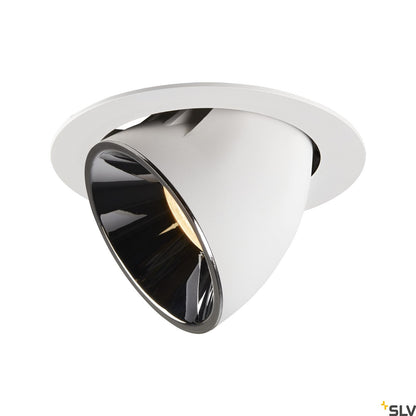 SLV NUMINOS® GIMBLE XL, Deckeneinbauleuchte weiß / chrom 3000K 55°