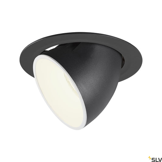 SLV NUMINOS® GIMBLE XL, Deckeneinbauleuchte schwarz / weiß 4000K 20°