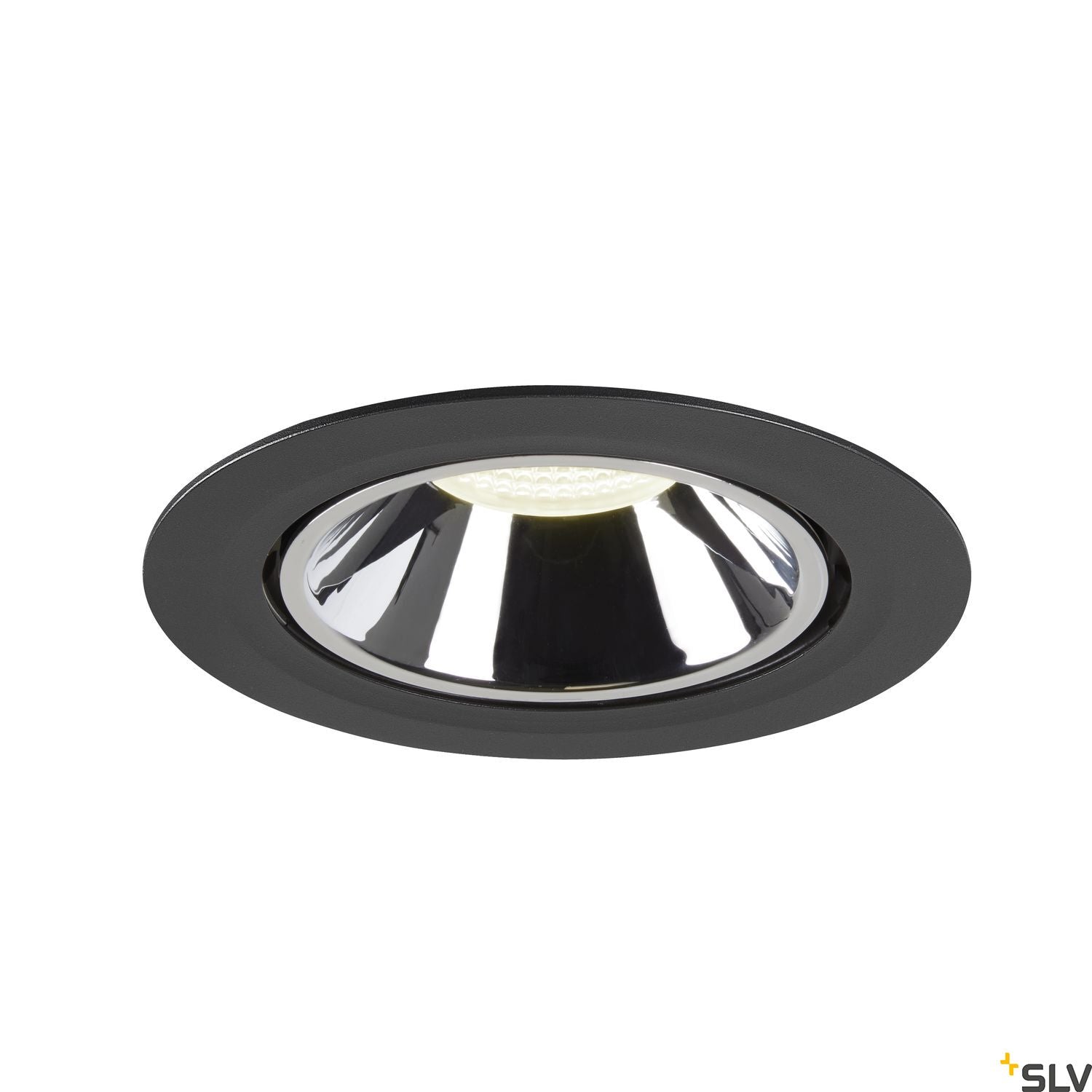SLV NUMINOS® GIMBLE XL, Deckeneinbauleuchte schwarz / chrom 4000K 40°
