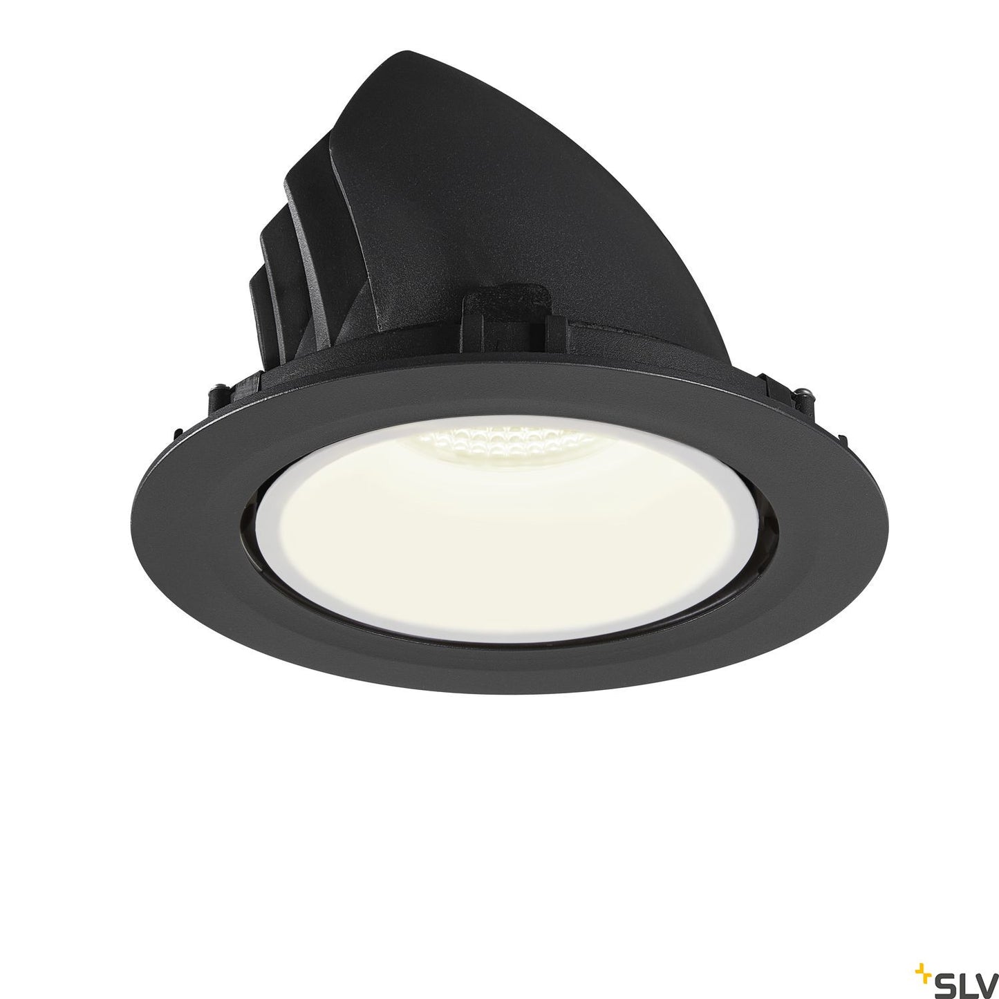 SLV NUMINOS® GIMBLE XL, Deckeneinbauleuchte schwarz / weiß 4000K 55°
