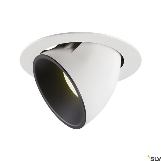 SLV NUMINOS® GIMBLE XL, Deckeneinbauleuchte weiß / schwarz 4000K 20°