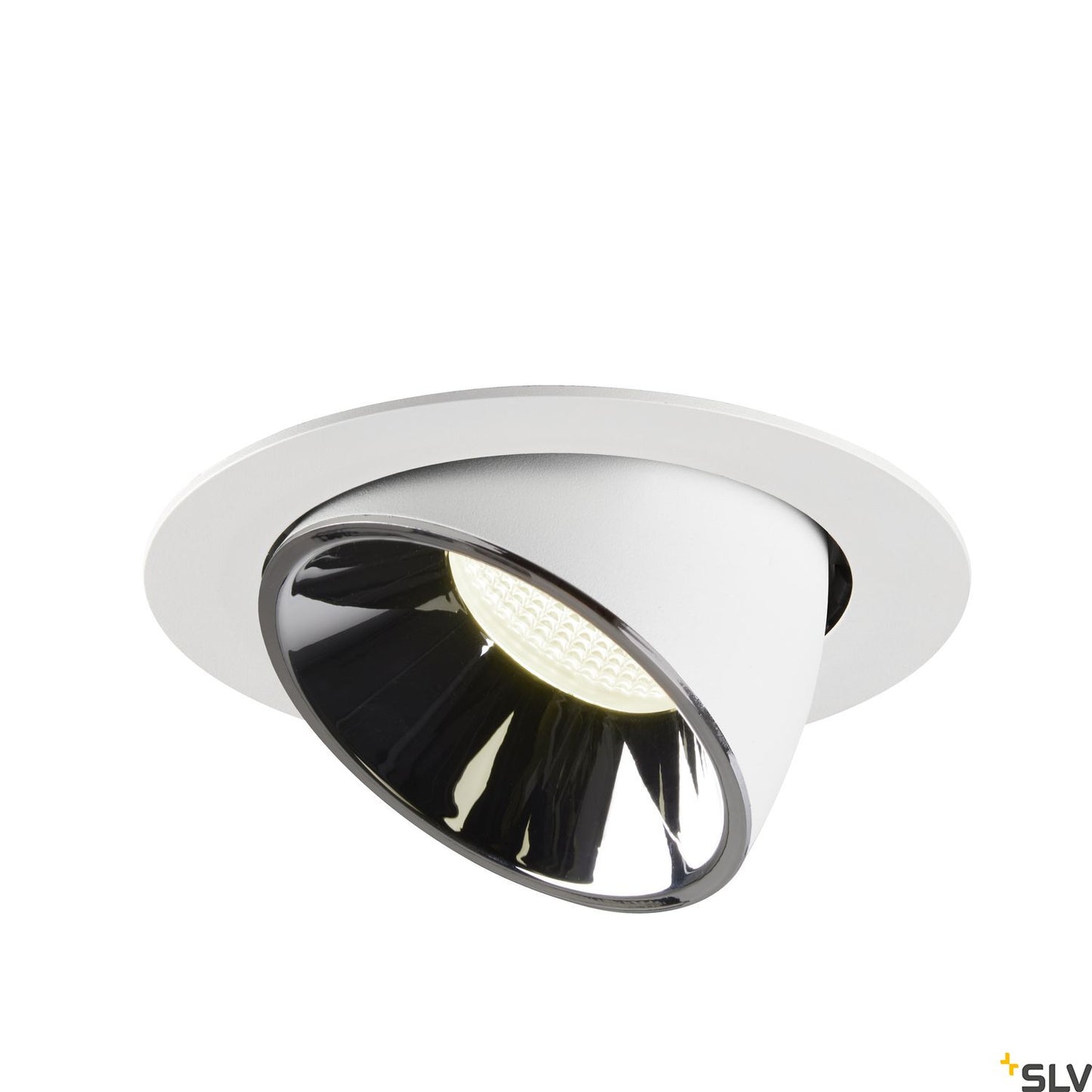 SLV NUMINOS® GIMBLE XL, Deckeneinbauleuchte weiß / chrom 4000K 40°