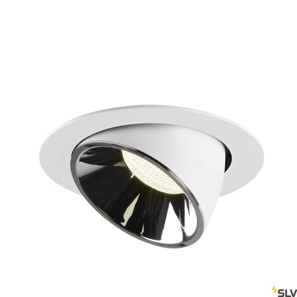 SLV NUMINOS® GIMBLE XL, Deckeneinbauleuchte weiß / chrom 4000K 40°