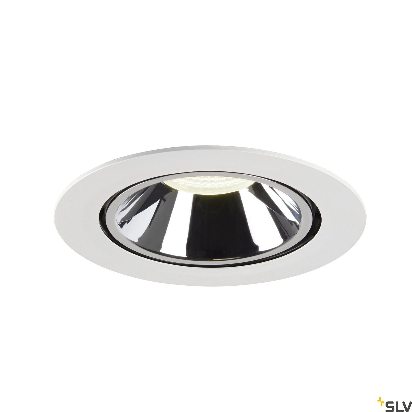 SLV NUMINOS® GIMBLE XL, Deckeneinbauleuchte weiß / chrom 4000K 40°