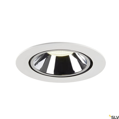 SLV NUMINOS® GIMBLE XL, Deckeneinbauleuchte weiß / chrom 4000K 40°