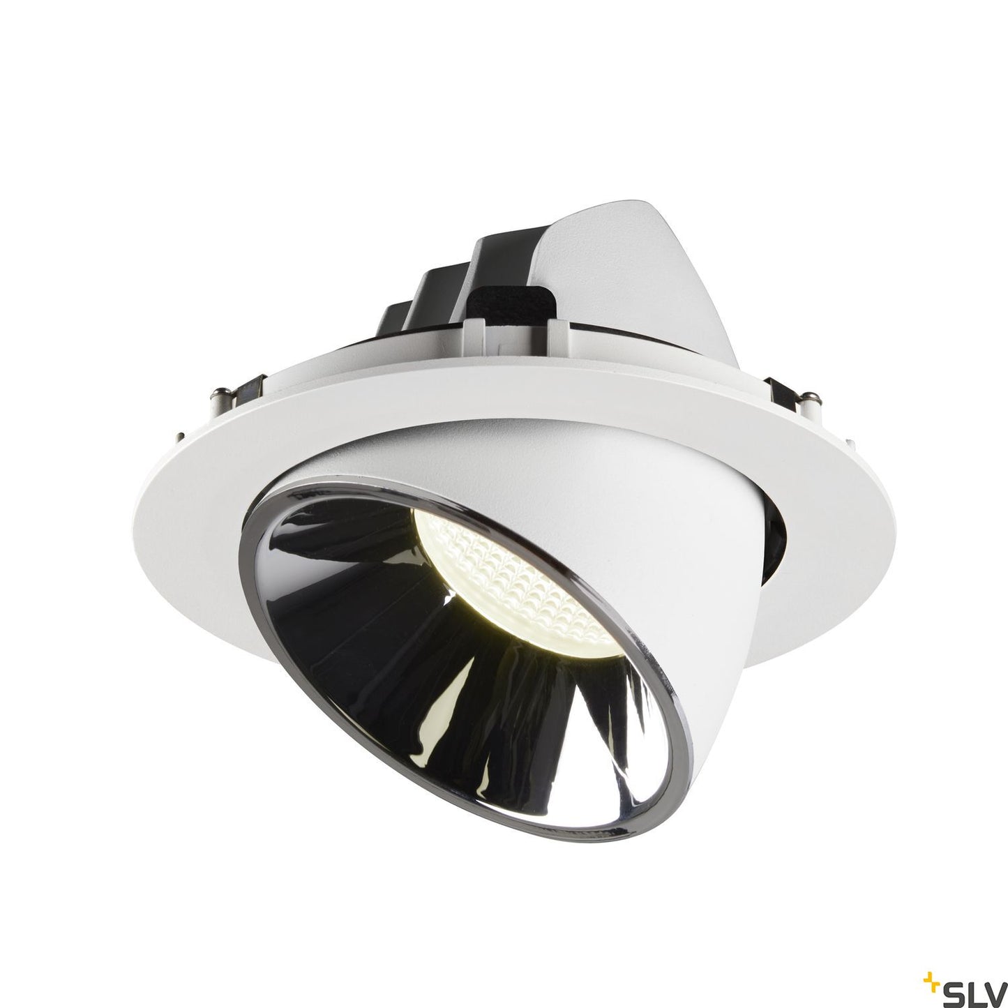 SLV NUMINOS® GIMBLE XL, Deckeneinbauleuchte weiß / chrom 4000K 40°