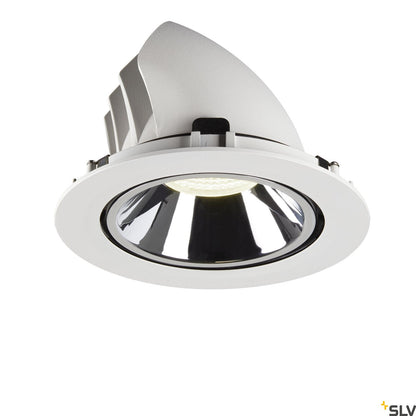 SLV NUMINOS® GIMBLE XL, Deckeneinbauleuchte weiß / chrom 4000K 40°