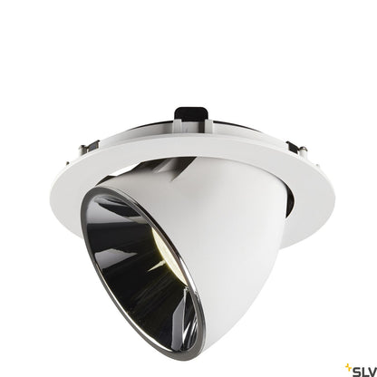 SLV NUMINOS® GIMBLE XL, Deckeneinbauleuchte weiß / chrom 4000K 55°
