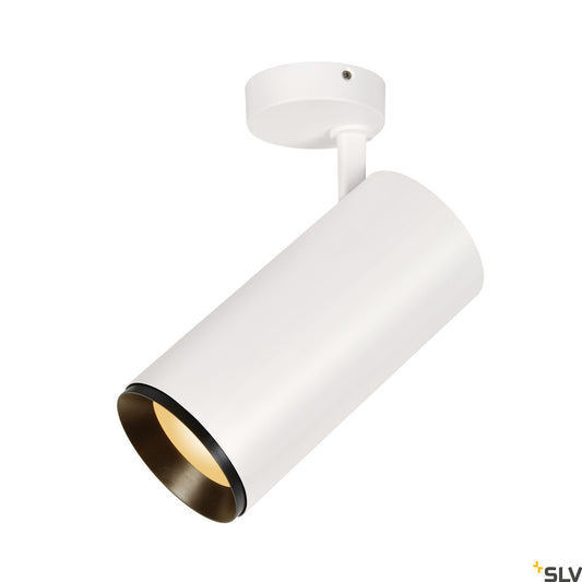 SLV NUMINOS® SPOT XL PHASE, Deckenaufbauleuchte weiß / schwarz 36W 2700K 36°