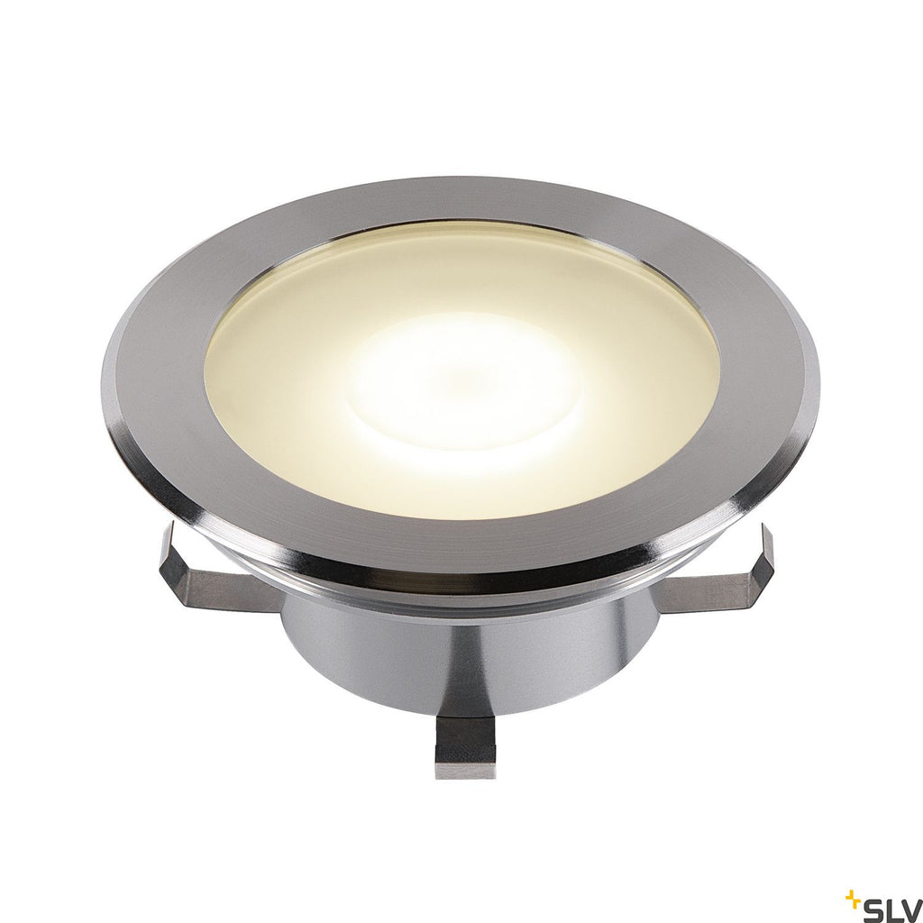 SLV DASAR FLAT 120 EL, Bodeneinbauleuchte edelstahl 7W 3000K