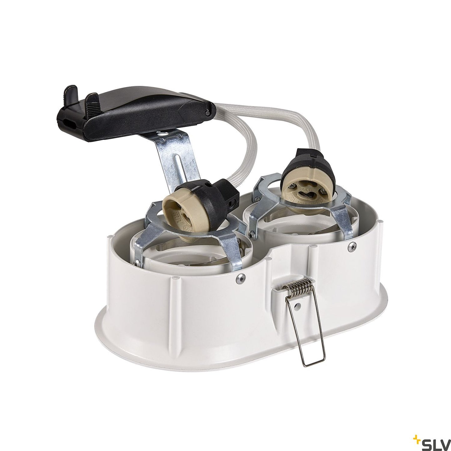 SLV HORN double QPAR51, Deckeneinbauleuchte weiß 25W