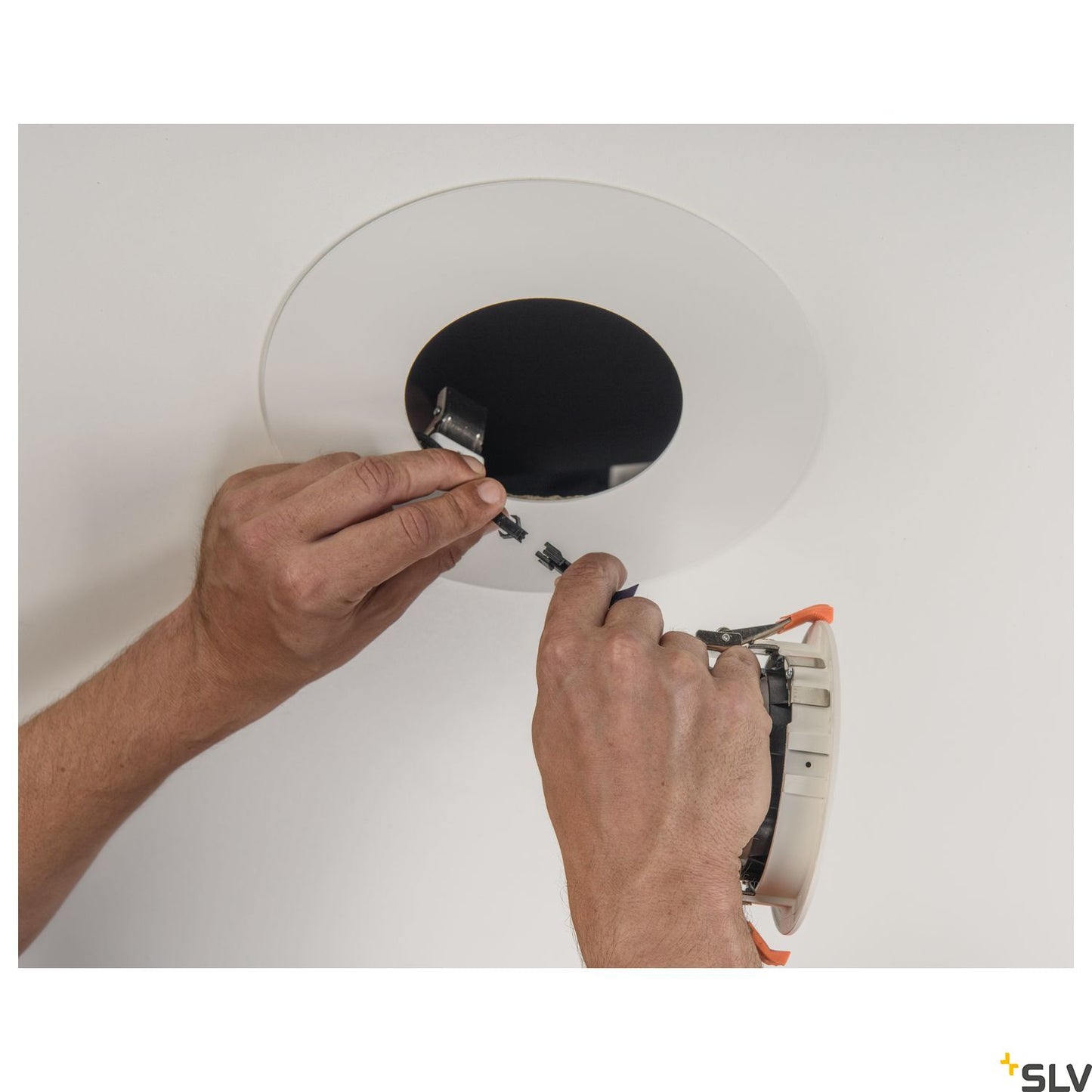 SLV Numinos® M Einbaurahmen, rund 240/120mm weiß