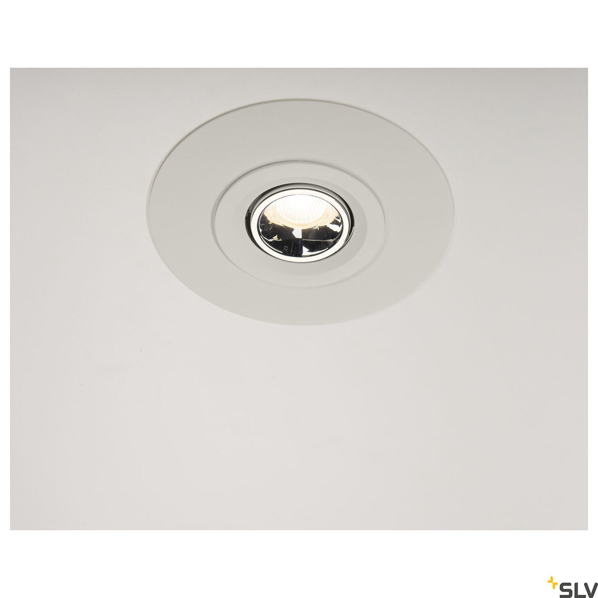 SLV NUMINOS® GIMBLE M, Deckeneinbauleuchte weiß / chrom 3000K 40°