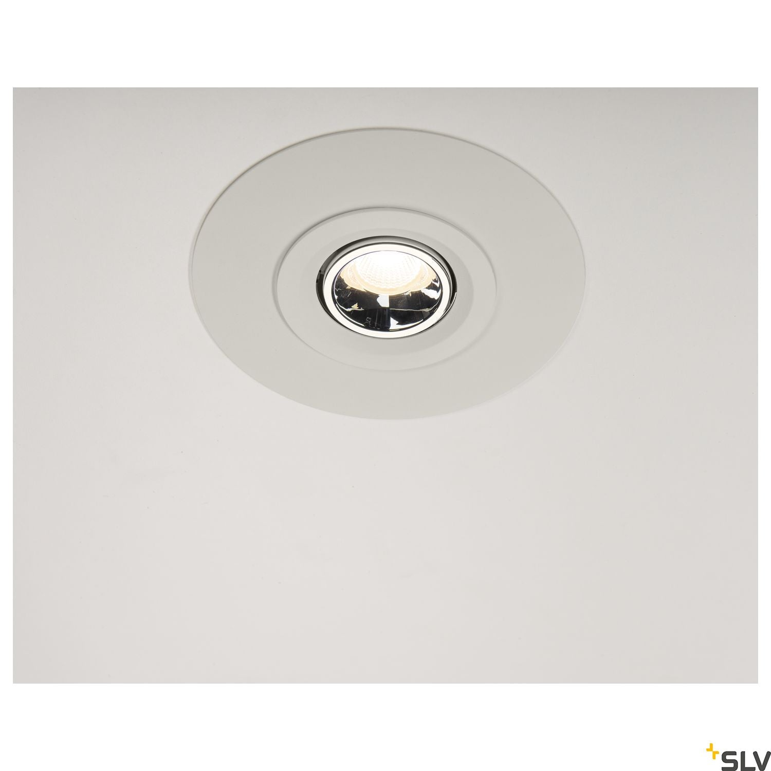 SLV NUMINOS® GIMBLE M, Deckeneinbauleuchte weiß / chrom 3000K 40°