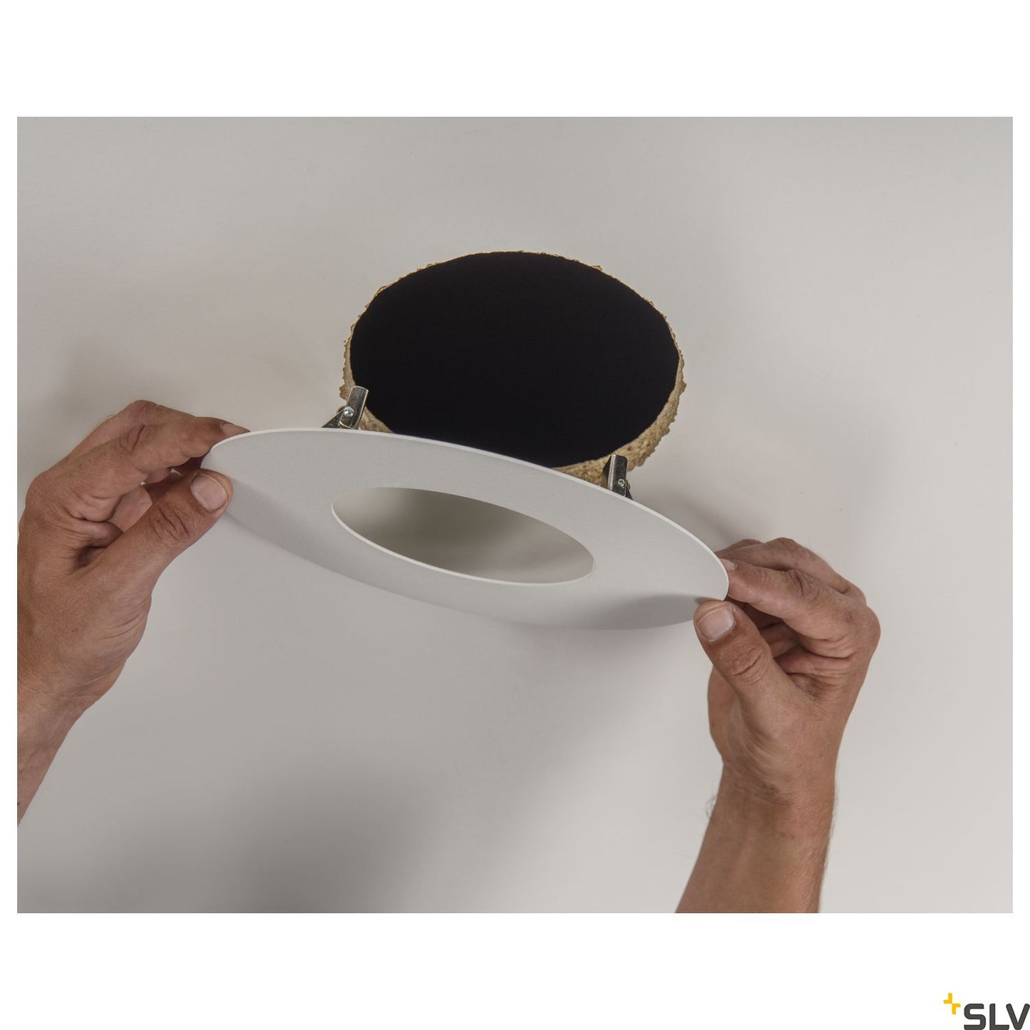 SLV Numinos® M Einbaurahmen, rund 240/120mm weiß
