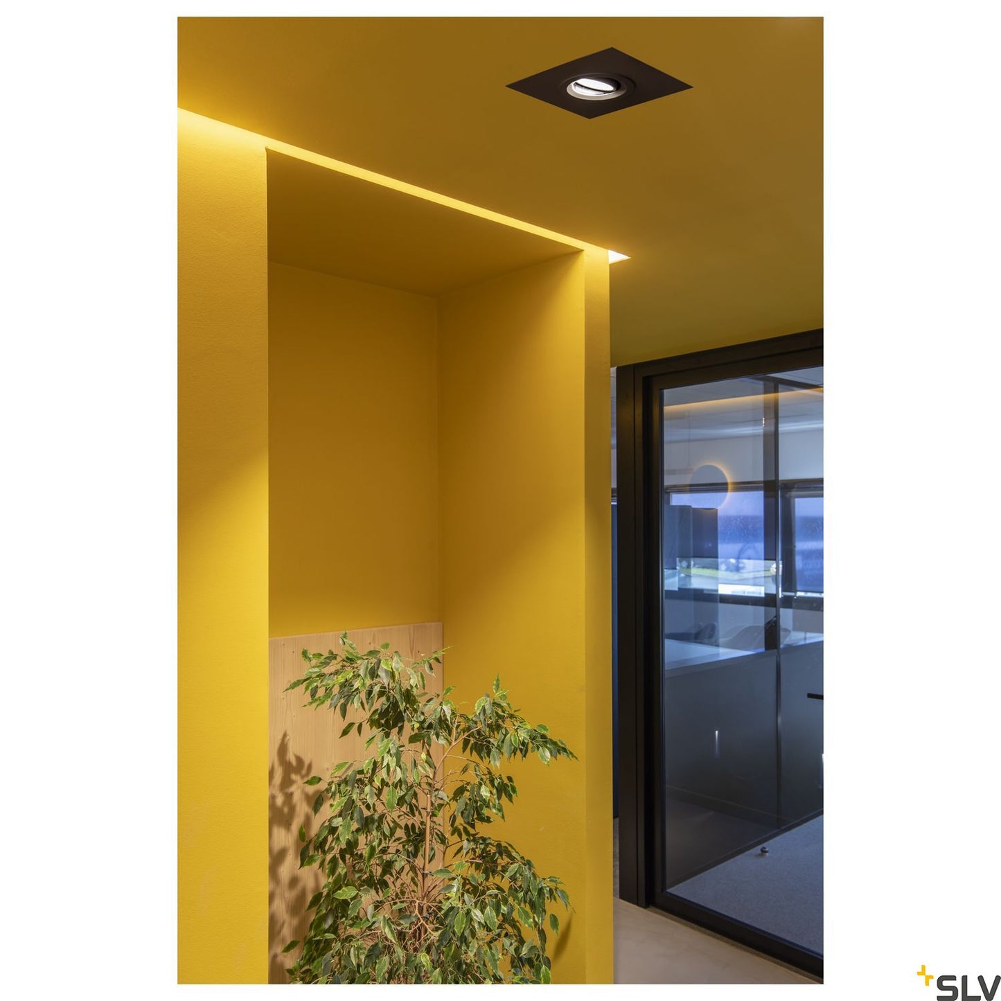 SLV Numinos® M Einbaurahmen, eckig 240/120mm schwarz