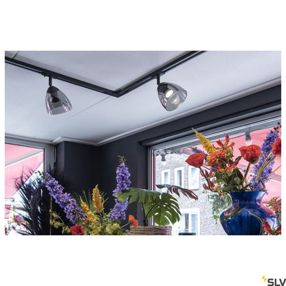 SLV PARA CONE GL GU10, 1 Phasen Spot schwarz / transparent