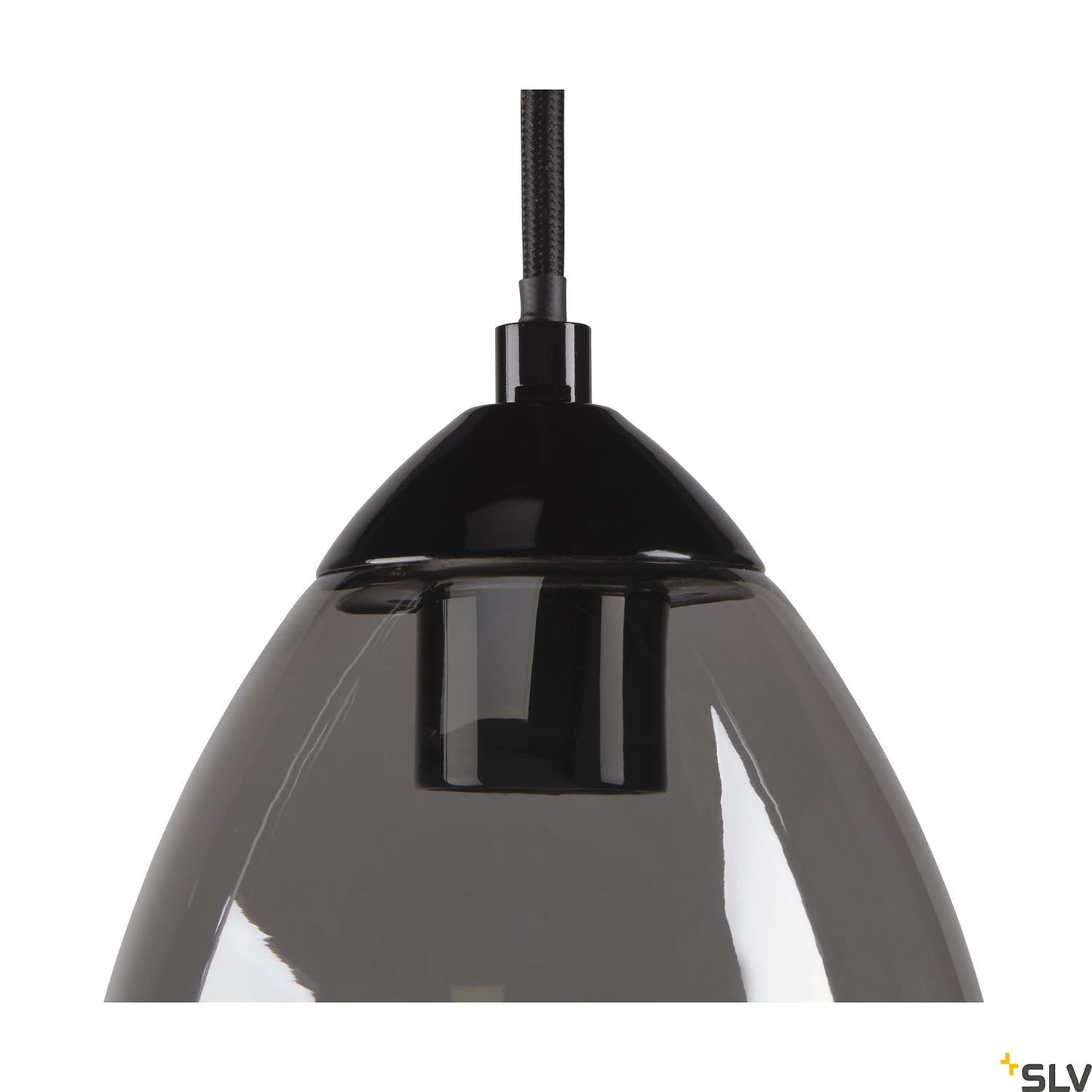 SLV PARA CONE GL GU10, Pendelleuchte schwarz / transparent