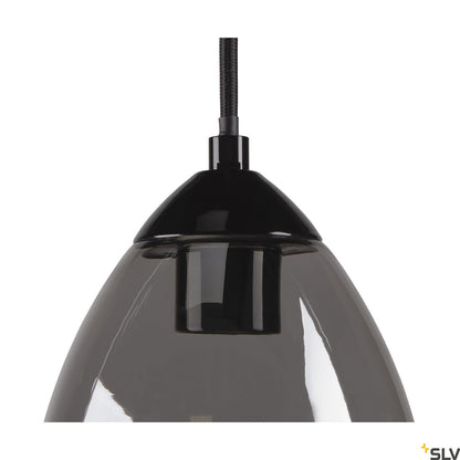 SLV PARA CONE GL GU10, Pendelleuchte schwarz / transparent