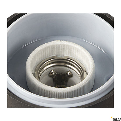 SLV GRAFIT E27 round Sensor, Wandaufbauleuchte anthrazit