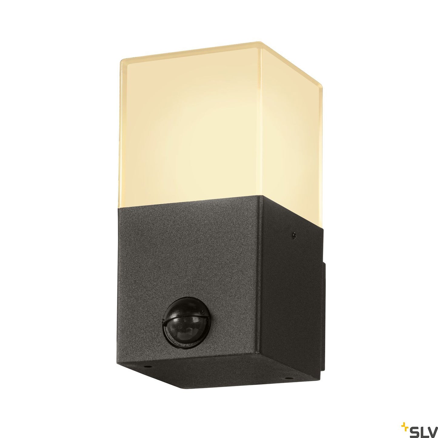 SLV GRAFIT E27 square Sensor, Wandaufbauleuchte anthrazit