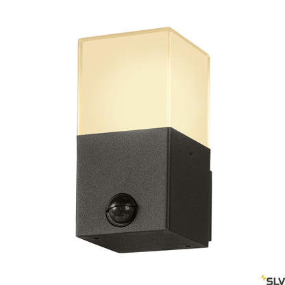 SLV GRAFIT E27 square Sensor, Wandaufbauleuchte anthrazit