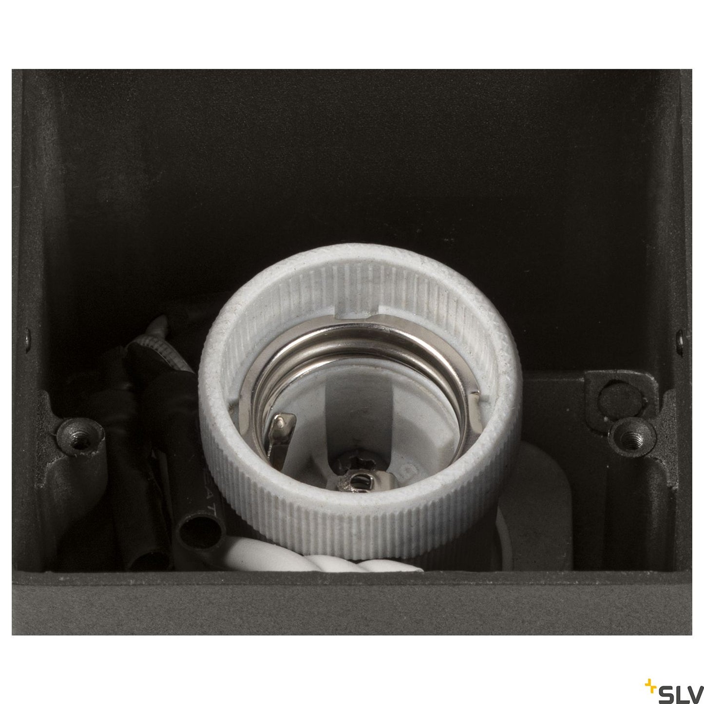 SLV GRAFIT E27 square Sensor, Wandaufbauleuchte anthrazit
