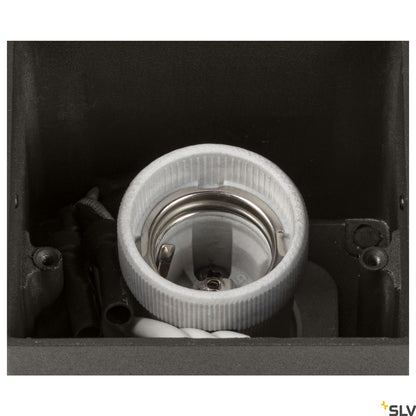 SLV GRAFIT E27 square Sensor, Wandaufbauleuchte anthrazit