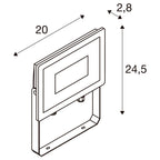 SLV FLOODI L, Wand- und Deckenaufbauleuchte anthrazit / transparent 48W 3000K 100°