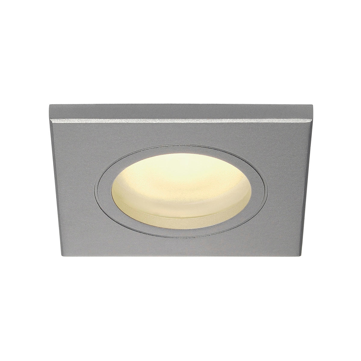 SLV DOLIX OUT GU10 SQUARE Downlight, silbergrau, max. 35W