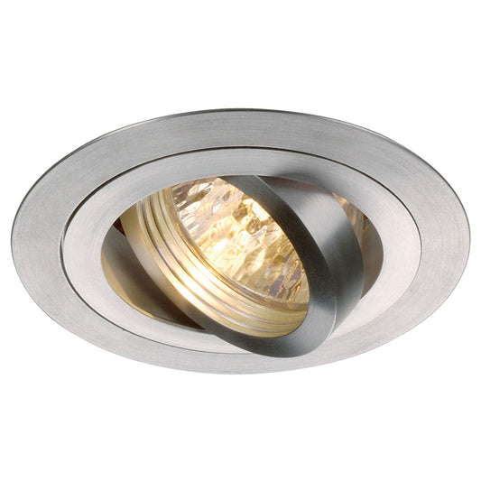 SLV NEW TRIA MR16 ROUND Downlight, alu brushed, max. 50W, inkl. Clipfedern