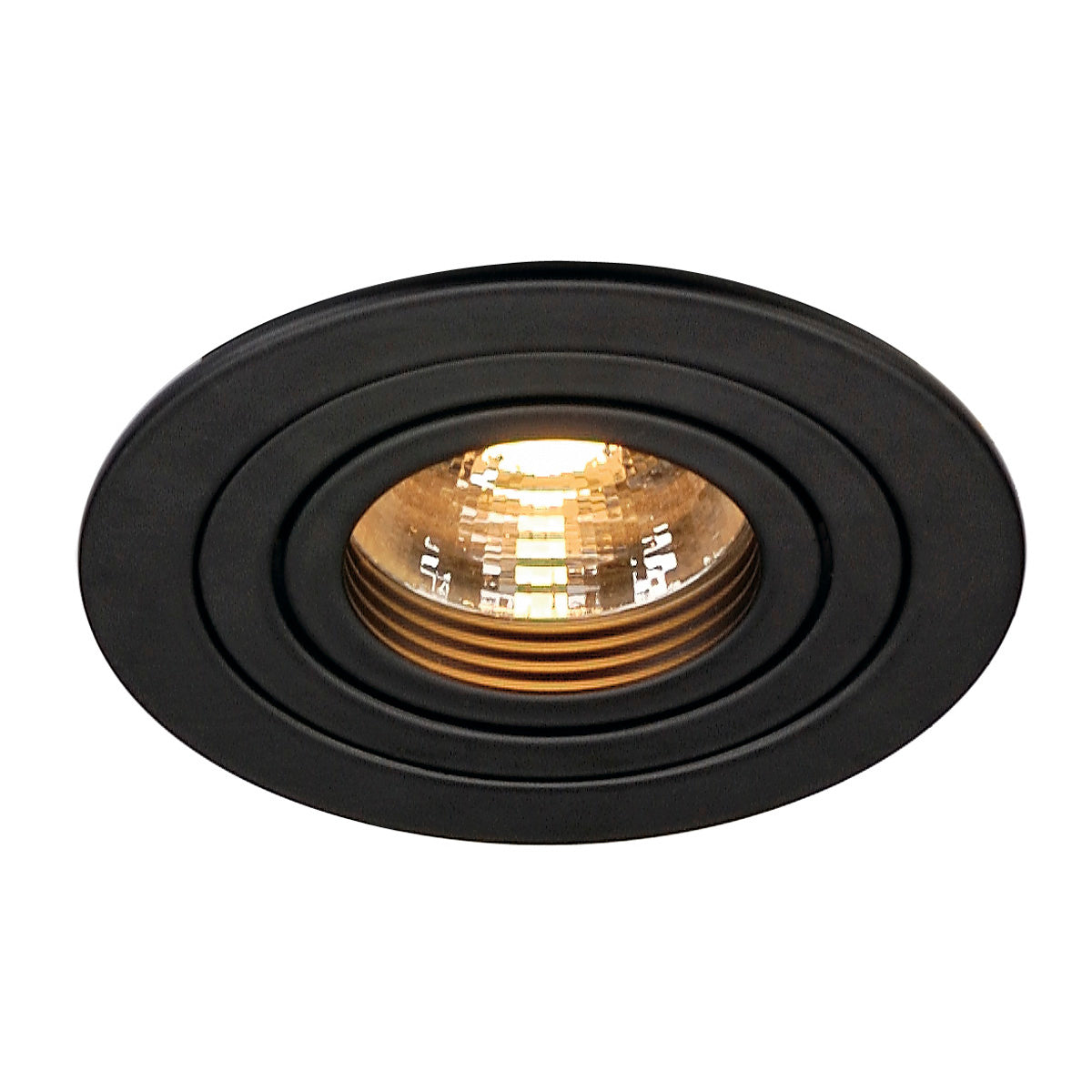 SLV NEW TRIA MR16 ROUND Downlight, mattschwarz, max. 50W, inkl. Blattfedern