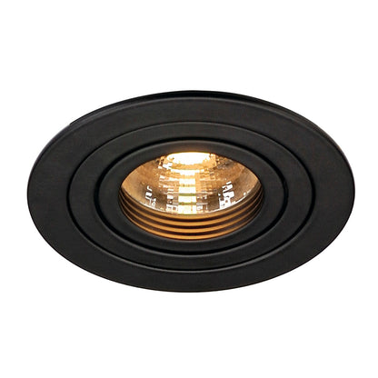 SLV NEW TRIA MR16 ROUND Downlight, mattschwarz, max. 50W, inkl. Blattfedern