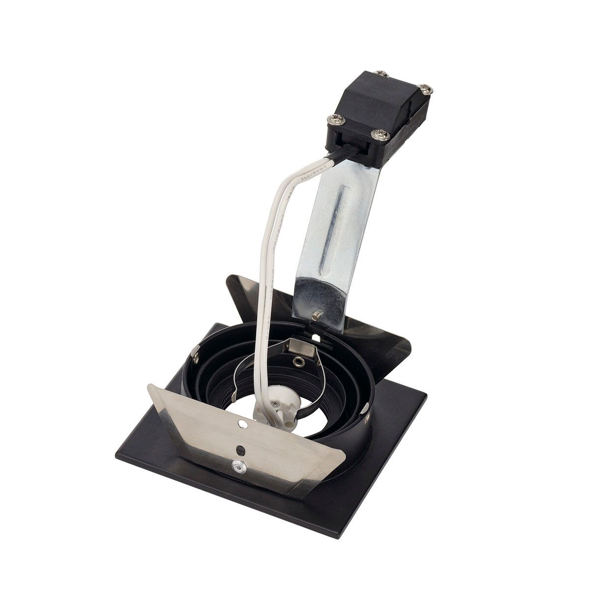 SLV NEW TRIA I MR16 Downlight, eckig, mattschwarz, max. 50W, inkl. Blattfedern
