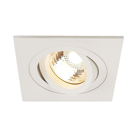 SLV NEW TRIA I MR16 Downlight, eckig, mattweiss, max. 50W, inkl. Blattfedern