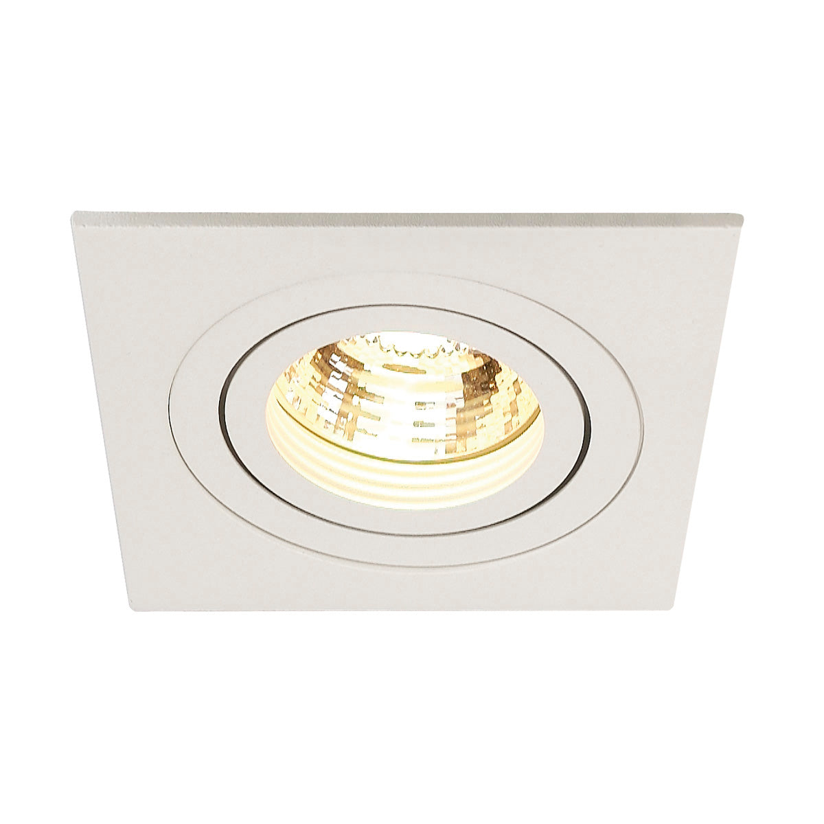 SLV NEW TRIA I MR16 Downlight, eckig, mattweiss, max. 50W, inkl. Blattfedern